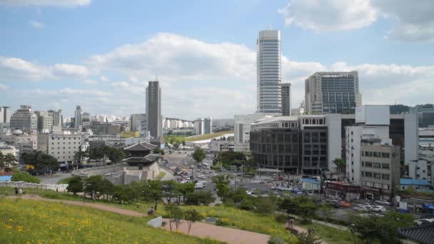 Filmagem Torno Dongdaemun Gate Heunginjimun Seul Coreia Sul — Vídeo de Stock