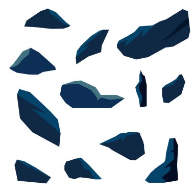 Doğal taşlar bir dizi vektör çizim