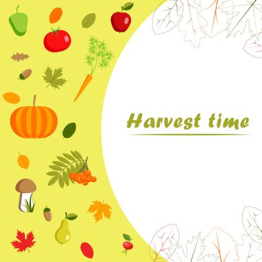 Metin, poster, kart, afiş ile hasat tarım küme