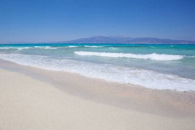 Beyaz kum plaj, Chrissi Adası Crete, Yunanistan