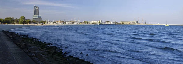 Gdynia Poland September 2017 View Central City Port Gdynia Late — Stock Photo, Image