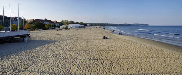 波兰的索波特 2017年9月30日 波兰的索波特索菲特大酒店和海滩景观 — 图库照片