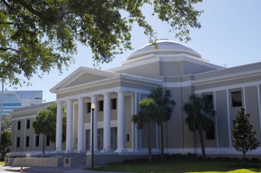 Tallahassee, Amerika Birleşik Devletleri - 24 Ekim 2017: Tallahassee Florida Yüksek Mahkemesi binalar Florida ABD.