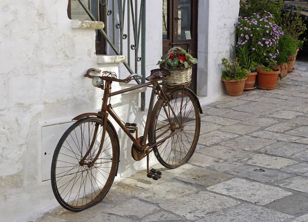 Detalhe Rua Cidade Ostuni Cidade Branca Apúlia Itália — Fotografia de Stock