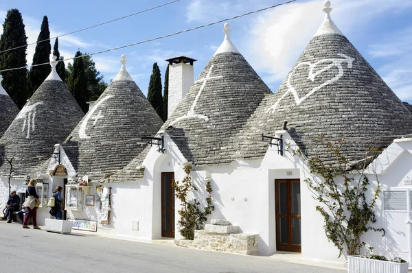 Alberobello Apulien Italien Mars 2018 Alberobello Liten Stad Södra Italien — Stockfoto