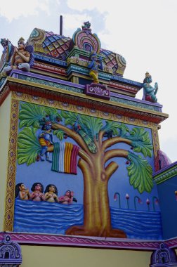 Mauritius adasında eski bir Hindu Tapınağı. Mauritius, bir Hint Okyanusu ada ulus, plajları lagünleri ve resifleri ile ünlüdür