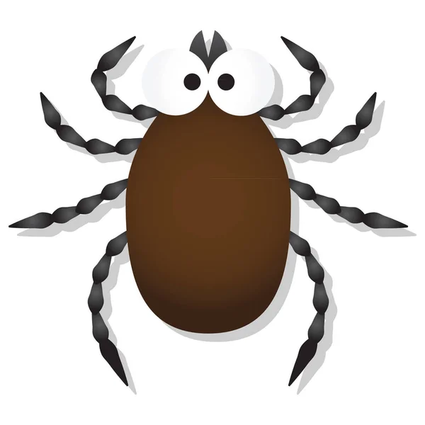 Cute Spider Big Googly Eyes Cartoon Stock Vector (Royalty Free