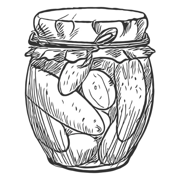 Salatalık kavanozu çizgisi çizimi