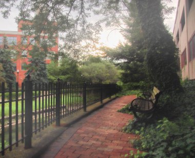 Dere ve yaya yolu üzerinden sis kaldırma