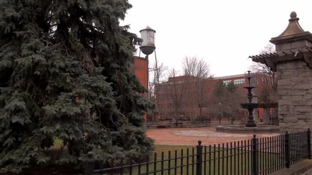 Syracuse New York États Unis Décembre 2018 Franklin Square Près Séquence Vidéo