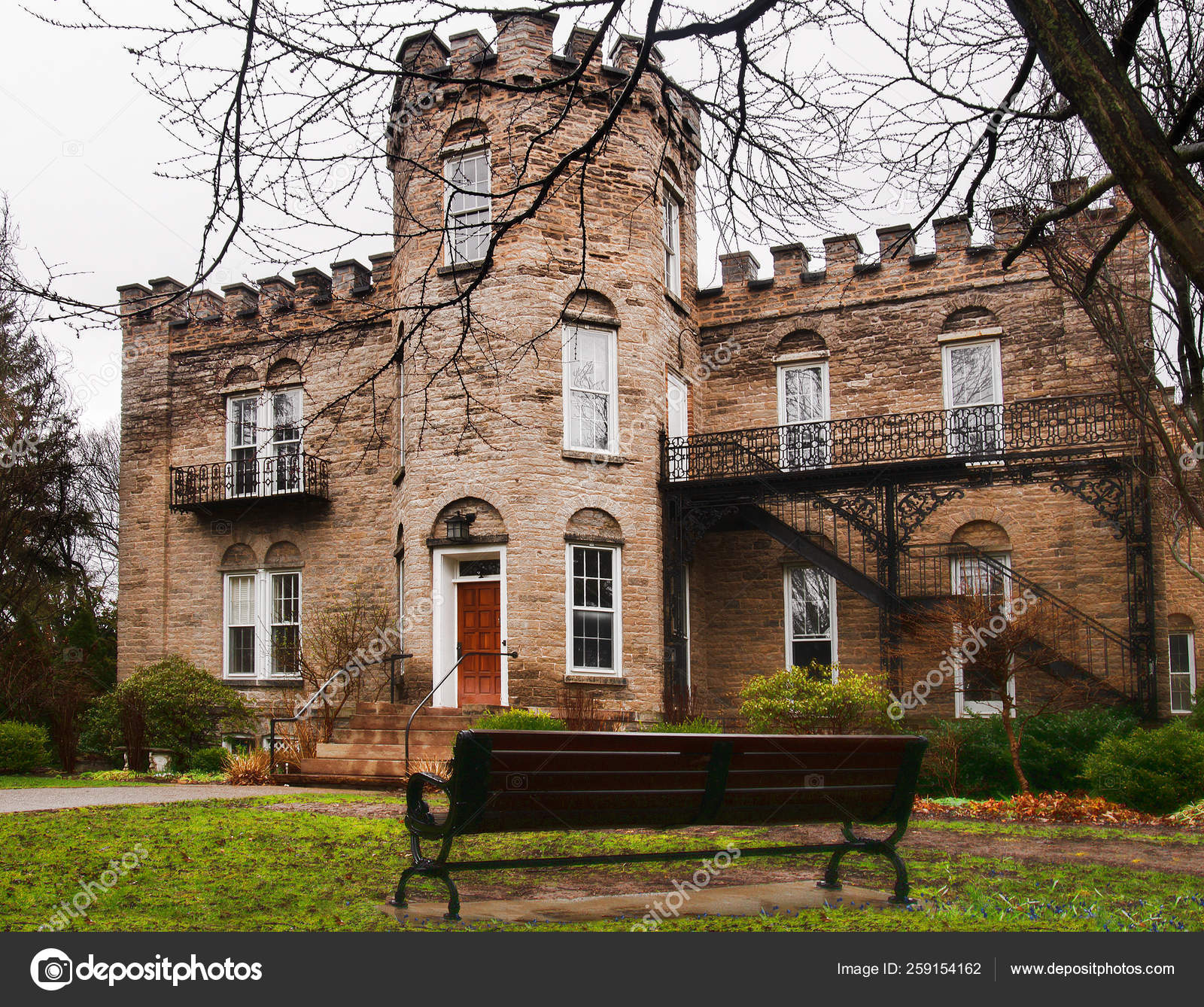 Bench And Castle Stock Editorial Photo C Debramillet 259154162