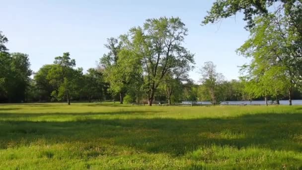 Lake Park Onondaga Liverpoolu New York Krásného Jarního Dne — Stock video