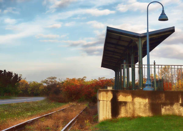 Kapatılan tren platformu — Stok fotoğraf