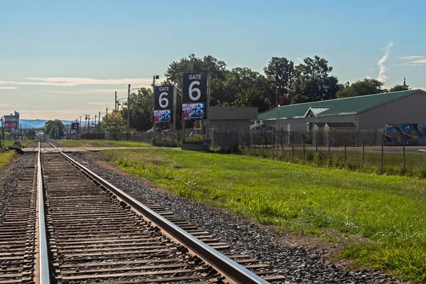 Geddes New York Usa September 2020 Train Tracks Going New — Stock Photo, Image