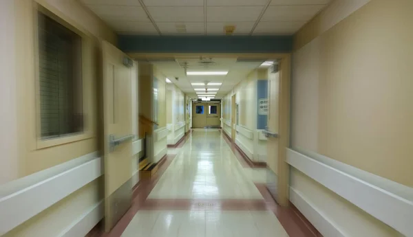 Empty Hospital Health Care Facility Corridor — Stock Photo, Image