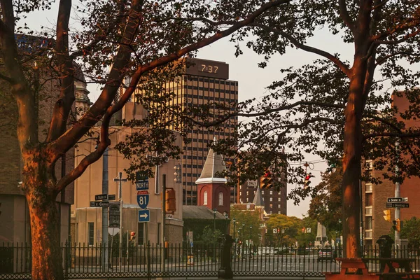 Syracuse New York Sua Octombrie 2020 Vedere Din Parcul Memorial fotografii de stoc fără drepturi de autor