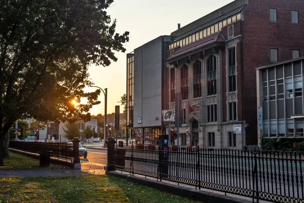 Syracuse New York Usa 2020 Október Napkelte Tűzoltók Emlékparkjából State — Stock Fotó