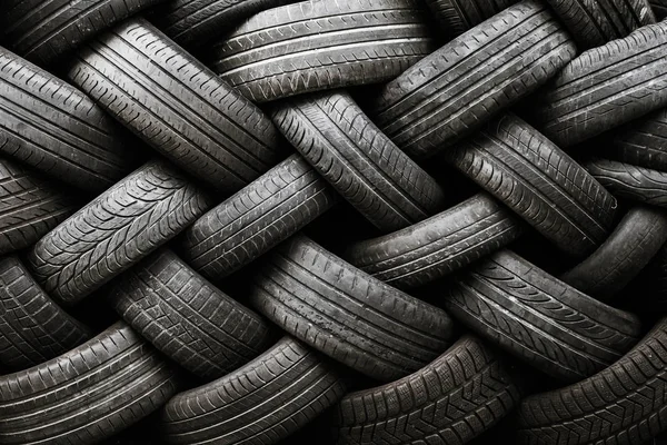 Car tire texture . Texture of a pile of used car tires