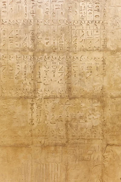 Eski Mısır hiyeroglifleri taşın üzerine kazınmış.