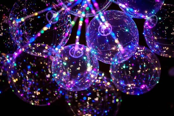 Led Balloon Multi Colored Luminous Garland Colorful Led Incandescent Light Royalty Free Stock Photos