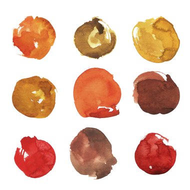 Beyaz arka plan üzerinde sıcak renk lekeleri