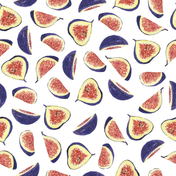 Full Frame Figs Illustration White Background — Stock Photo, Image