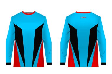 Süblimasyon baskı için şablonlar jersey. Spor giyim tasarım. Tasarım Yarışması, takım giyen, eğitim için.