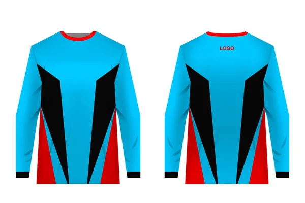 Maglia Sagomata Stampa Sublimazione Abbigliamento Sportivo Progettazione Competizione Team Wearing — Vettoriale Stock