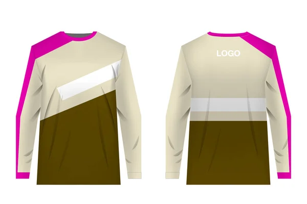 Cycling Uniform Templates Gaming Casual Clothing Concept Uniform Racing Cycling — Stock Vector