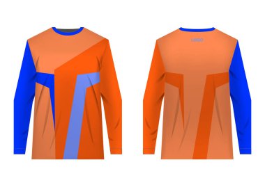 Süblimasyon baskı için tasarım. Jersey aşırı spor için. Kıyafetler, rekabet için. Takım veya club üniforma. Jersey için dağ bisikleti, motocross, Bisiklete binme, yokuş aşağı. Spor giyim kavramı, şablonları.