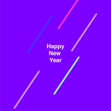 Soyut yeni yıl tebrik kartı. Geometri composotion. Ultra violet arka plan.