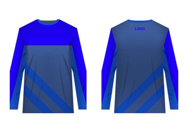 Spor giyim tasarımları süblimasyon baskı için şablon. Üniformalar yarışmalar, takım oyunları, kurumsal tarzı, reklam kampanyaları için. Jersey motocross, dağ bisikleti için.