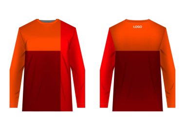 Spor giyim tasarımları süblimasyon baskı için şablon. Üniformalar yarışmalar, takım oyunları, kurumsal tarzı, reklam kampanyaları için. Jersey motocross, dağ bisikleti için.