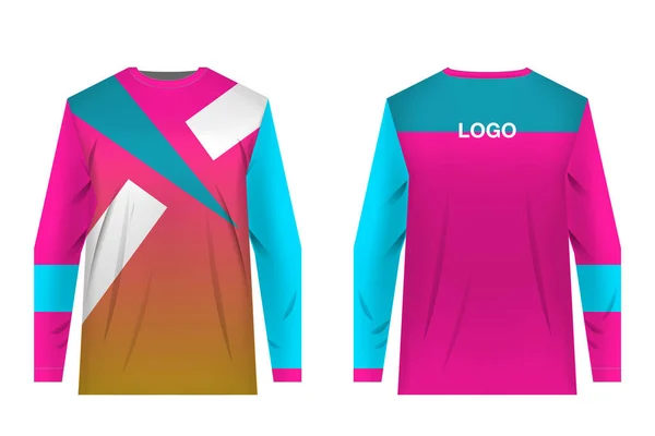 Templates Sportswear Designs Sublimation Printing Uniforms Competitions Team Games Corporate — Stock Vector