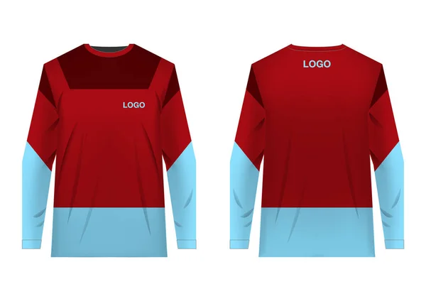 Spor giyim tasarımları süblimasyon baskı için şablon. Üniformalar yarışmalar, takım oyunları, kurumsal tarzı, reklam kampanyaları için. Jersey motocross, dağ bisikleti için.