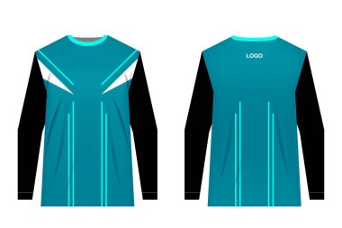 Spor giyim tasarımları süblimasyon baskı için şablon. Üniformalar yarışmalar, takım oyunları, kurumsal tarzı, reklam kampanyaları için. Jersey motocross, dağ bisikleti için.