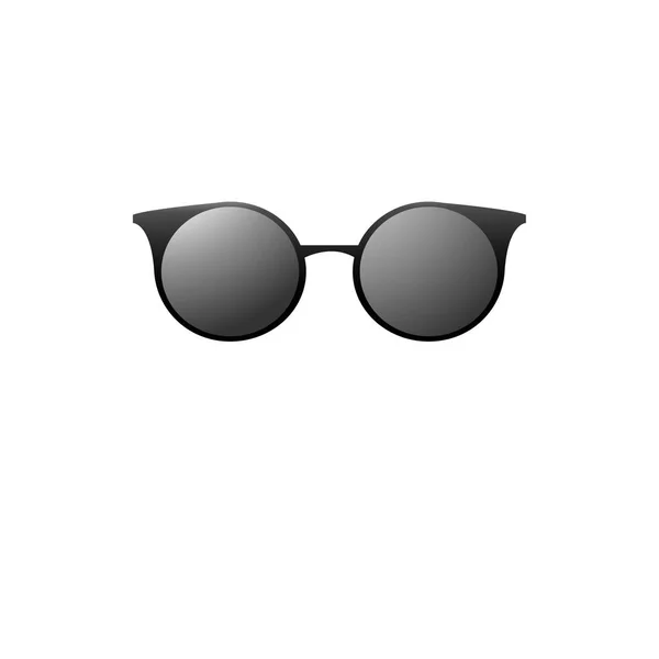 Gafas Sol Hipster Con Cristal Oscuro Sobre Fondo Blanco Imagen — Vector de stock