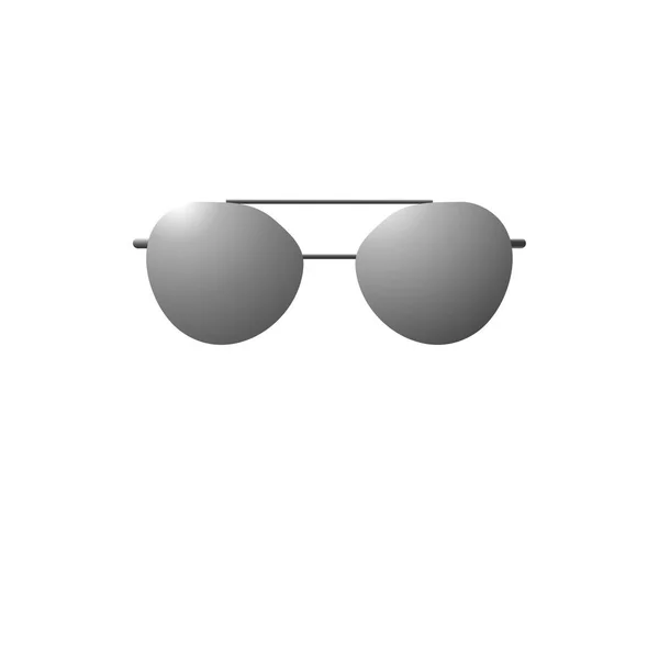 Gafas Sol Hipster Con Cristal Oscuro Sobre Fondo Blanco Imagen — Vector de stock