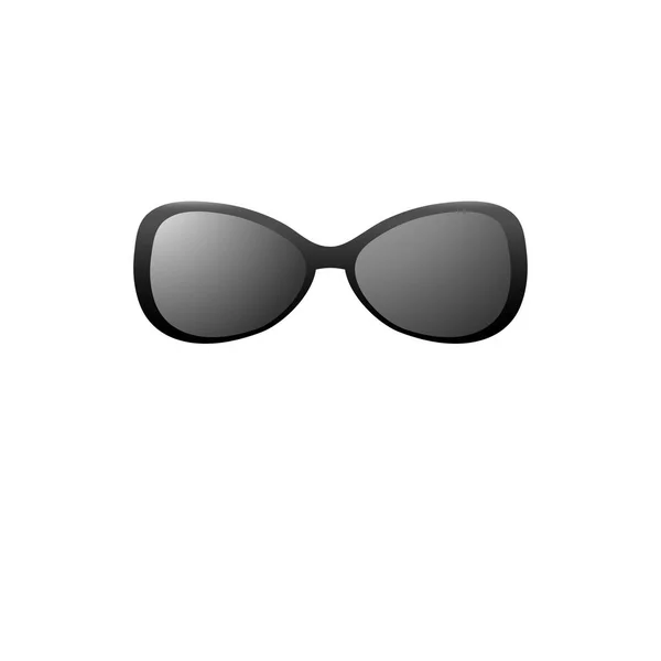 Óculos Sol Hipster Com Vidro Escuro Sobre Fundo Branco Imagem —  Vetores de Stock