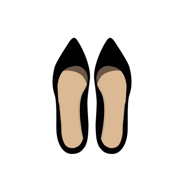 ファッション ベクトル レディース シューズ 白い背景の上の女性の靴のペアのイメージ — ストックベクタ