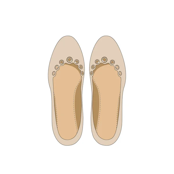 Mode Vektor Damenschuhe Bild Eines Weiblichen Schuhs Auf Weißem Hintergrund — Stockvektor