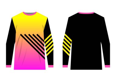 Üniformalar yarışmalar, takım oyunları, kurumsal tarzı, reklam kampanyaları için. Jersey motocross, dağ bisikleti, enduro için. Modern tasarım şablonları.