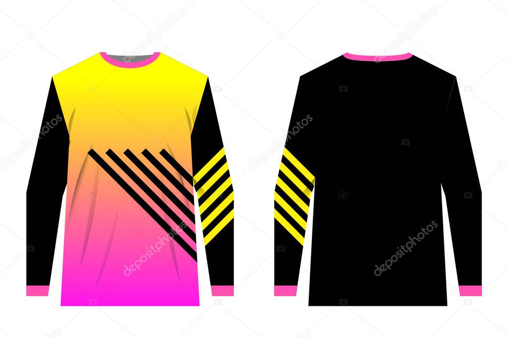 Uniforms for competitions, team games, corporate style, advertising campaigns. Jersey for motocross, mountain biking, enduro. Modern design templates.