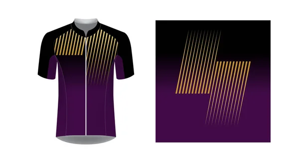 Spor giyim tasarımları süblimasyon baskı için şablon. Bisiklet, koşu Yarışması, triatlon için tek tip boş maraton ve yarış oyunları. Vektör mockup.