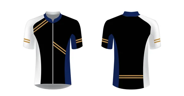用于升华印刷的运动服装设计模板 铁人三项 自行车 跑步比赛 马拉松和赛车比赛的统一空白 矢量模型 — 图库矢量图片