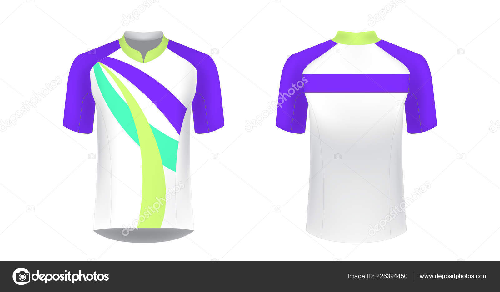 Cycling Jersey Vector Mockup Shirt Sport Design Template Sublimation Printing Stock Vector C Ternina 226394450