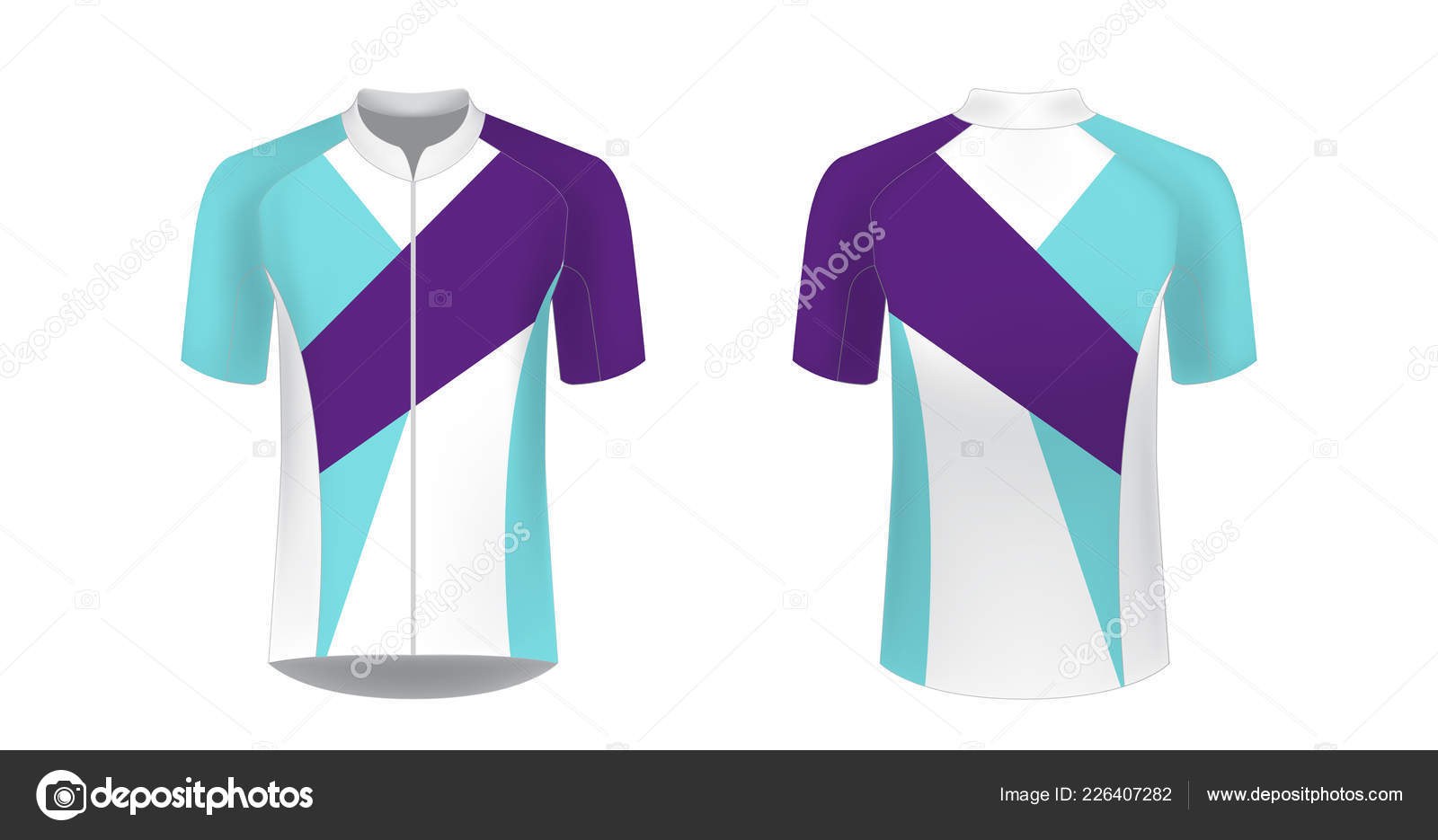 Cycling jersey template Royalty Free Vector Image