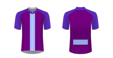 Spor giyim tasarımları süblimasyon baskı için şablon. Bisiklet, koşu Yarışması, triatlon için tek tip boş maraton ve yarış oyunları. Vektör mockup.