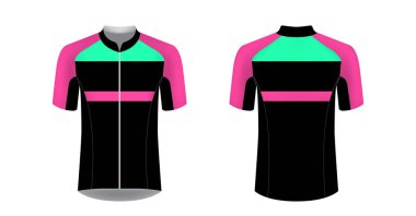 Süblimasyon baskı için tasarım. Jersey spor bisiklet için. Tur Bisiklete binme için spor giyim. Takım veya club üniforma. Jersey için Bisiklete binme, At Binme. Spor giyim kavramı, şablonları.