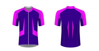 Spor giyim şablonları. Süblimasyon baskı tasarımları. Triatlon, Bisiklet, ülke, koşmak, maraton, yarış için tek tip boş. Vektör mocup. Takım veya üniforma kavramı. Tur kiti tasarım Bisiklete binme.